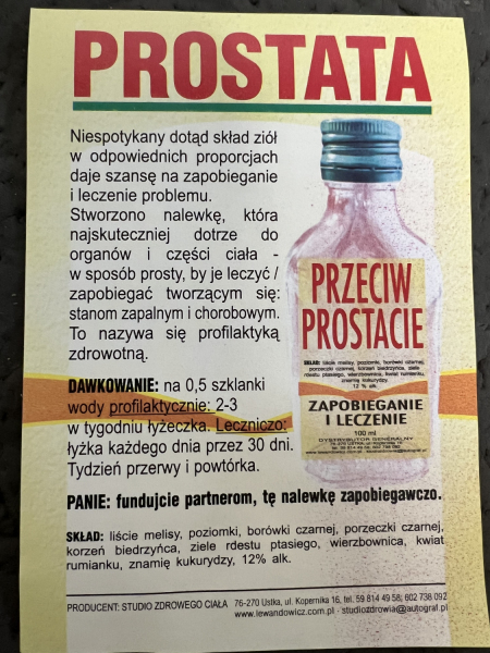 Nalewka na prostatę - 100 ml