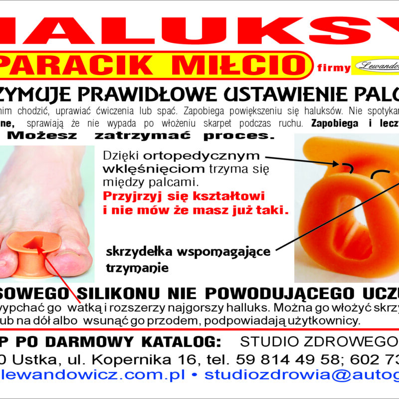 Miłcio silikonowy - przeciw haluksom - skuteczny, ortopedyczny - sztuka